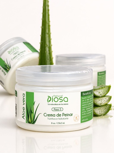 Crema de Peinar Hidratante y Nutritiva Aloe 8oz